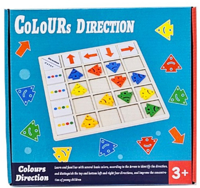 마크라쏭 컬러 화살표 방향 게임 색 방향 인지 시지각 감각통합 학습 인지 보드게임, 화살표게임, 1개
