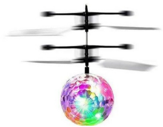당일발송 플라잉 볼 야외 드론 매직 LED 조명 호버 스트레스 해소 장난감 가족 선물 [KC안전인증제품], 투명색, 1개