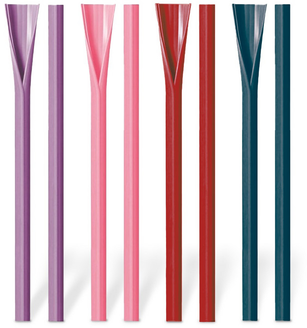 세척솔이 필요없는 개방형 실리콘 빨대, 22cm, 애쉬퍼플, 1개