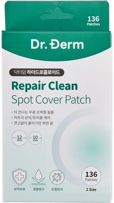 닥터덤 스팟패치 여드름 상처 커버패치 택 1, 5개, 136개입 - 쿠팡