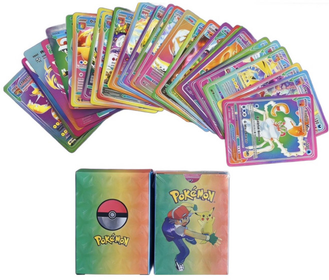 영어판 포켓몬 무지개 반짝이 카드 세트, 55장, 레인보우 카드[영어판], 1개