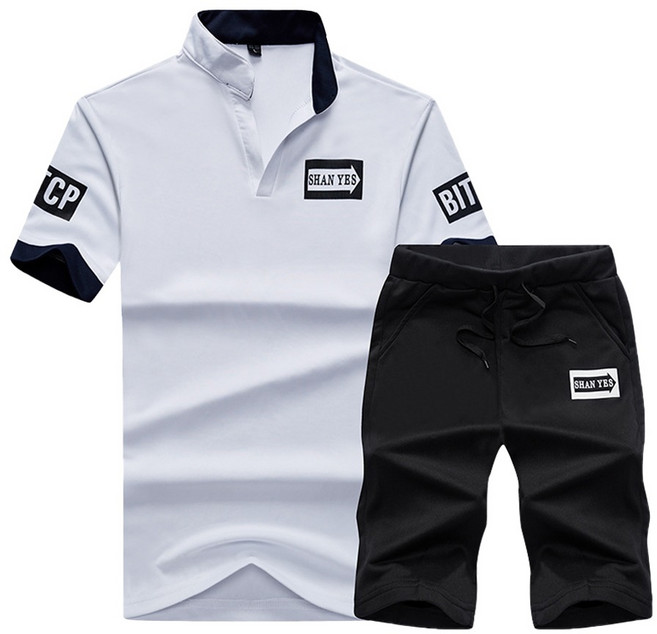 지스캇 차이나카라 반팔티셔츠 트레이닝복 세트 (4COLOR)