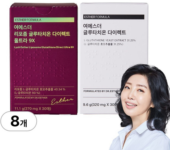 [본사직영] 여에스더 글루타치온 세트 (리포좀 글루타치온 울트라 9X + 글루타치온 다이렉트), 30회분, 8박스