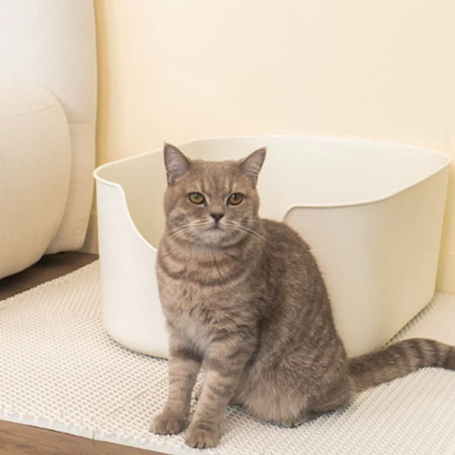 정글몬스터 고양이 쏙쏙 모래 매트, 4개 - 쿠팡