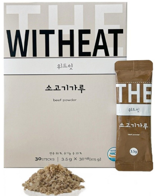 위드잇 한우 소고기가루 30p, 소고기맛, 105g, 1개