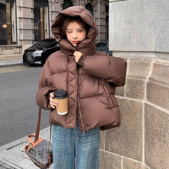 COSYEVNO 여성 패딩 겨울 루즈핏 캐주얼 고급스러움 하프 코트 LFHdkyrf-9