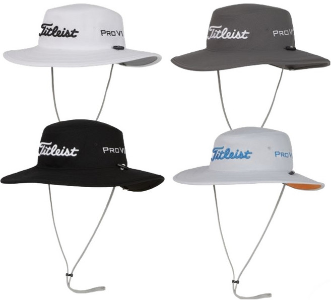 타이틀리스트 골프캡 카우보이모자 + 골프마스크 세트상품, 화이트/블랙, 1개