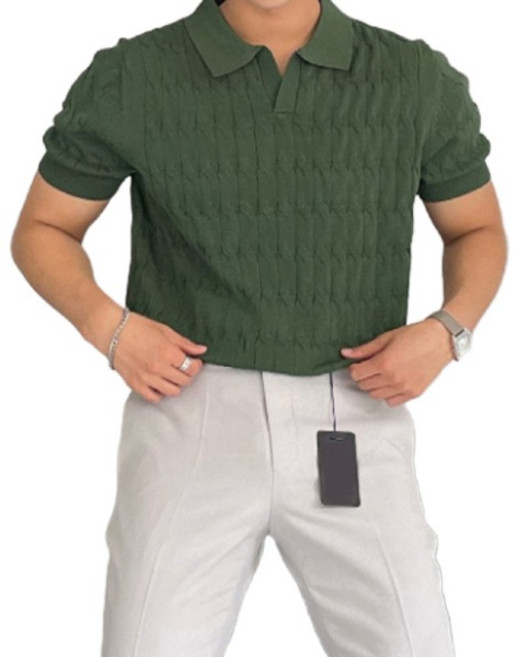 [퀸앤조이] 여성 봄여름 니트 와글와글 해피타임 얇은 반팔 티셔츠 빅사이즈 데일리 캐주얼