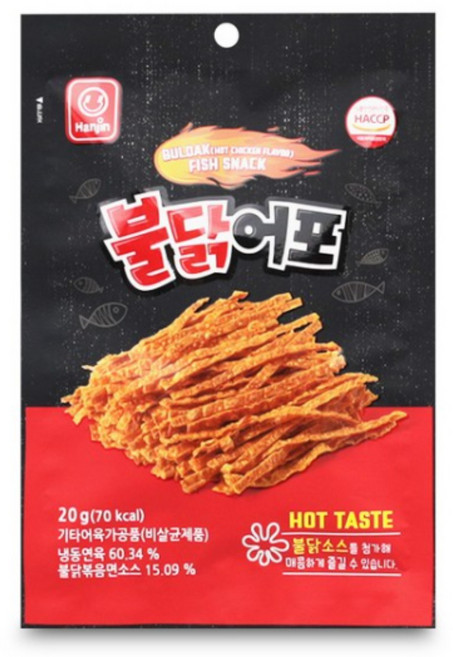 한진식품 불닭어포 (빼빼어포), 20g, 30개