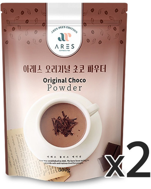 아레스 오리지널 초코 파우더, 500g, 2개, 1개입
