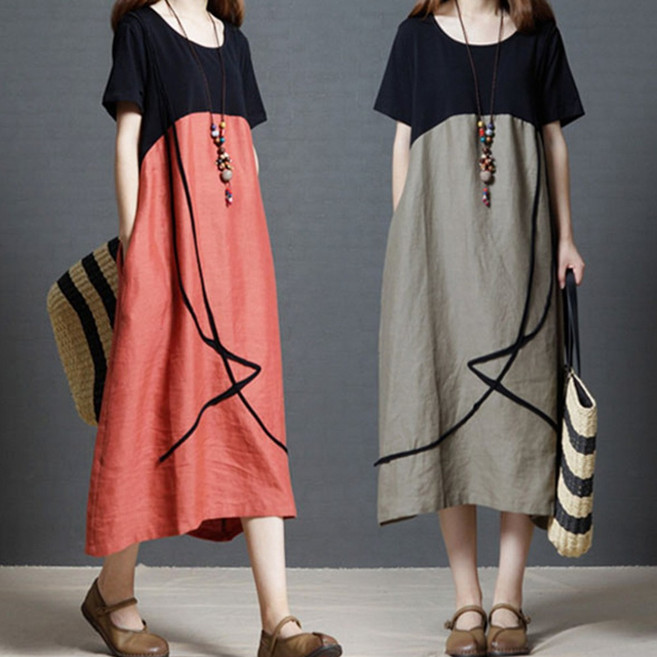 애띠앙 1+1 린넨 여름 원피스 반팔 여성 하객 휴양지룩