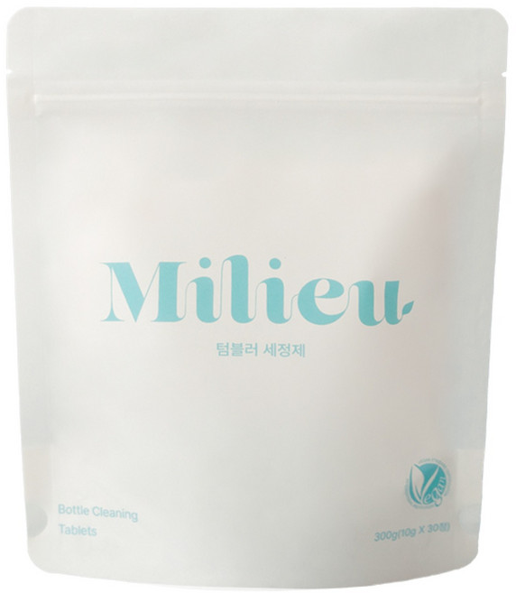 밀리유 텀블러 클리너 세제 발포 클리너 커피포트 전기포트 세척, 30개, 10g