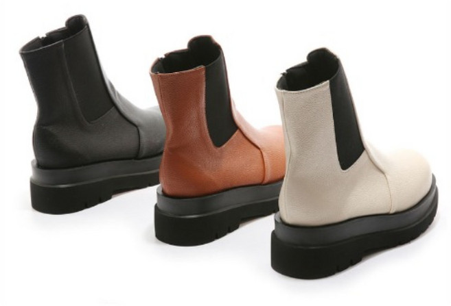 570 워커 5.5cm굽 중굽 지퍼 스판 국내생산 여성워커