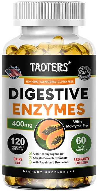 소화 효소 보충제 - 소화 촉진 지방 연소 식욕 조절 면역력 향상 및 장 운동 촉진, 60캡슐, 1개, 60정 - 쿠팡