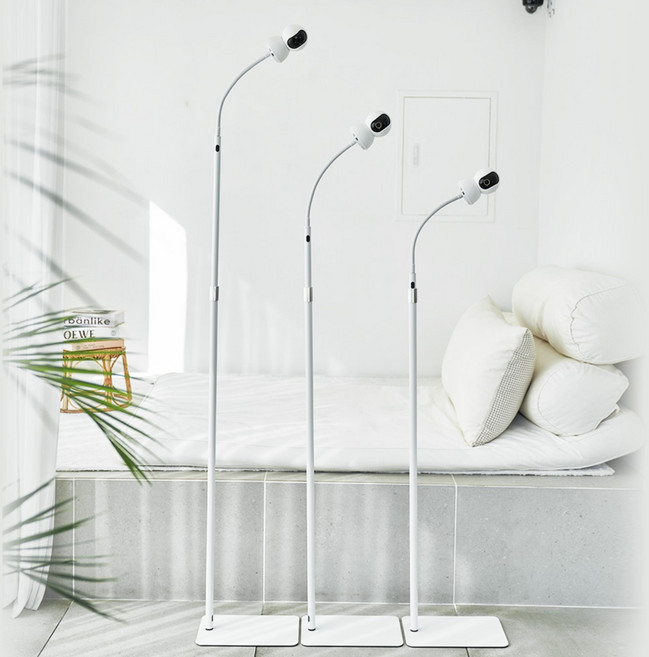 양드레 홈캠 거치대 무타공 씨앤케어 샤오미 CCTV 헤이홈 아기 강아지 타포, 1세트, 화이트(2.0m) 브라켓 3종