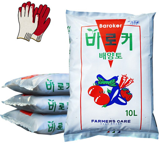 서울바이오 바로커배양토 가정 원예 분갈이 흙 혼합토 분갈이용토, 4개, 10L
