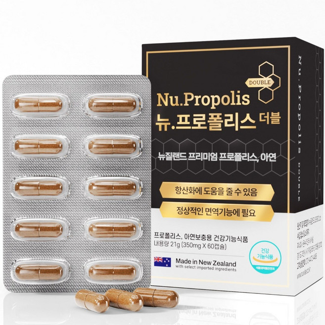 뉴와이즈 뉴 프로폴리스 더블 아연 21g, 1개, 60정