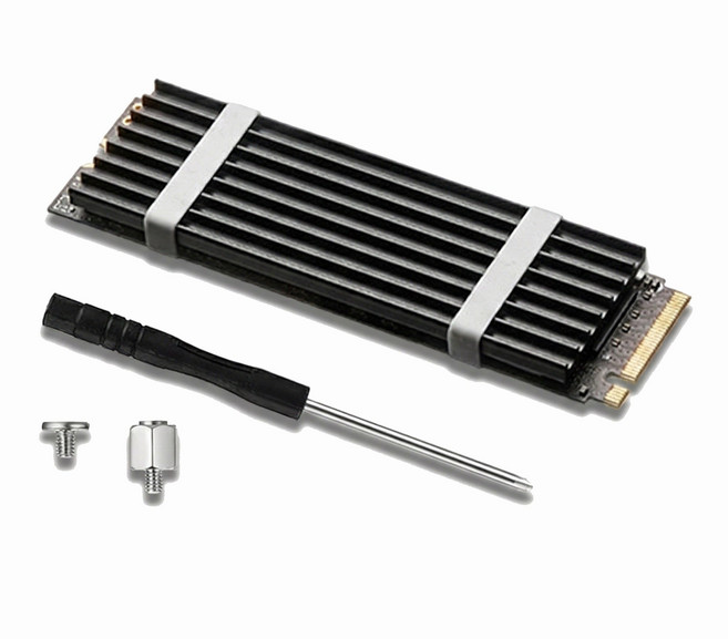 M.2 SSD 방열판 NVME 히트싱크 히트파이프 기본형 P201, 블랙