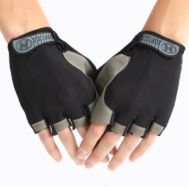 르디아망 자전거 반장갑 싸이클 라이딩장갑 스포츠 핑거리스 장갑 블랙, 1개