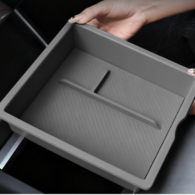 LareinaT 밀착 테슬라 콘솔 수납함 모델Y 주니퍼/모델3 하이랜드 악세사리, 회색, 모델3 하이랜드/모델Y 주니퍼