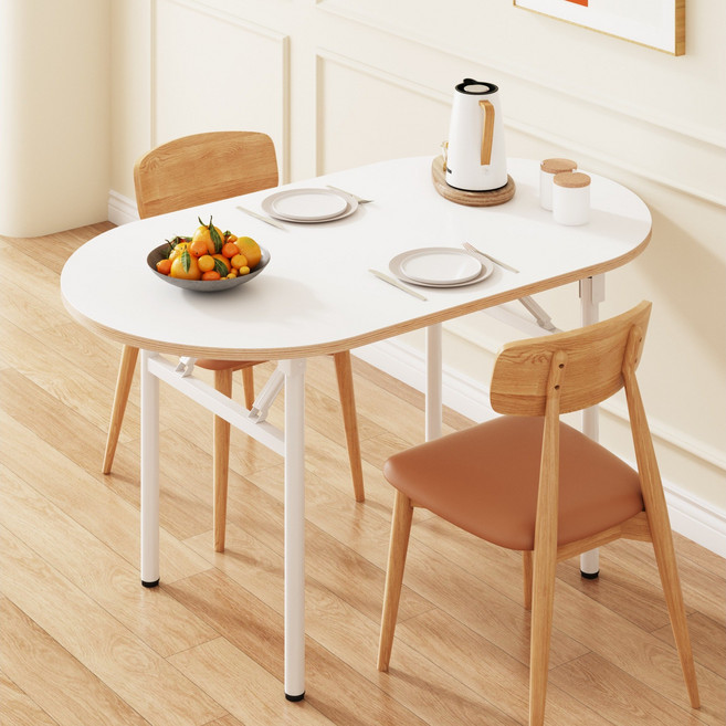 라온프리 다용도 접이식 식탁, 화이트, 2인용