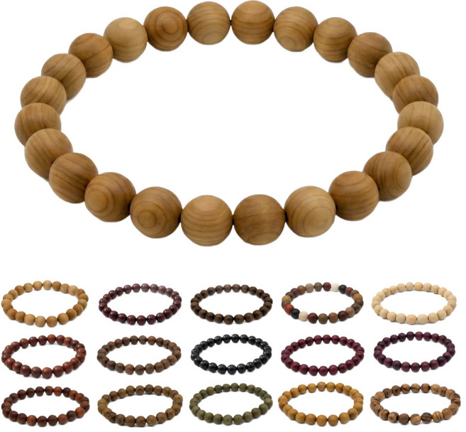 불교 나무 염주 팔찌 15종 6mm 8mm