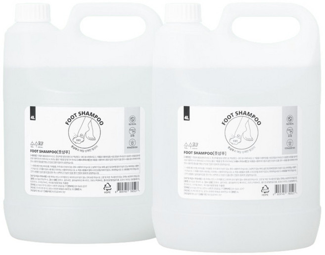 2위 - 순수일상 풋샴푸 벚꽃향, 4L, 1개, 2개입