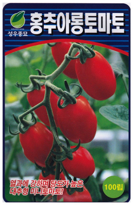 영농사 홍추아롱 토마토 씨앗 100립 대추 방울 토마토씨, 1개