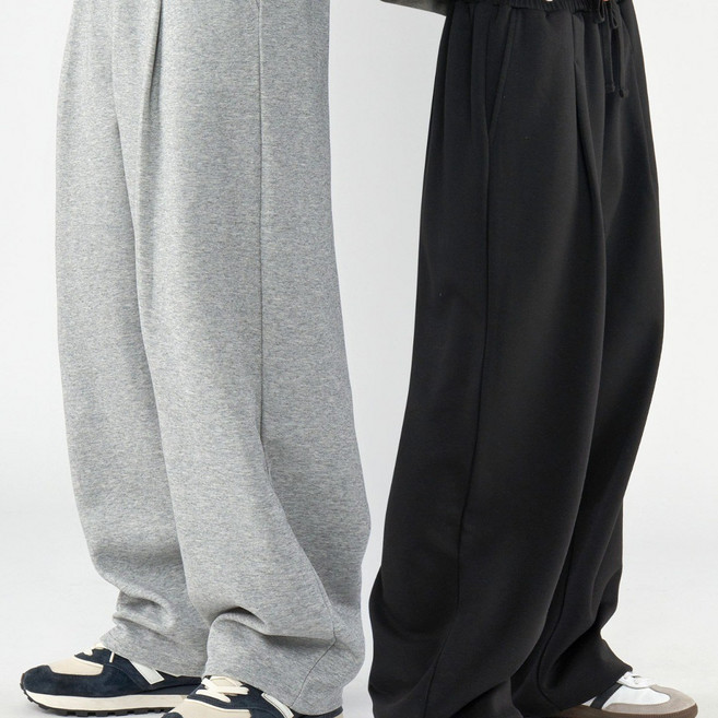 팀스핏 남성용 M~3XL 빅사이즈 원턱 와이드 밴딩 트레이닝 팬츠