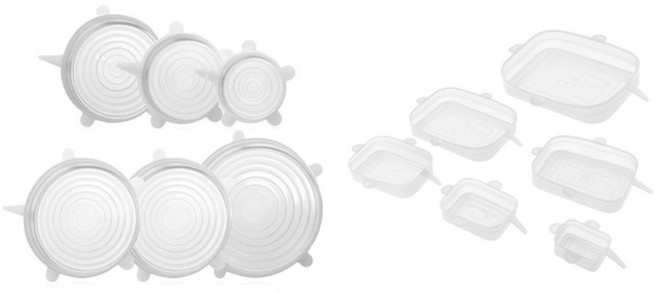 실리콘 뚜껑, 실리콘랩 뚜껑 6종/원형+사각형