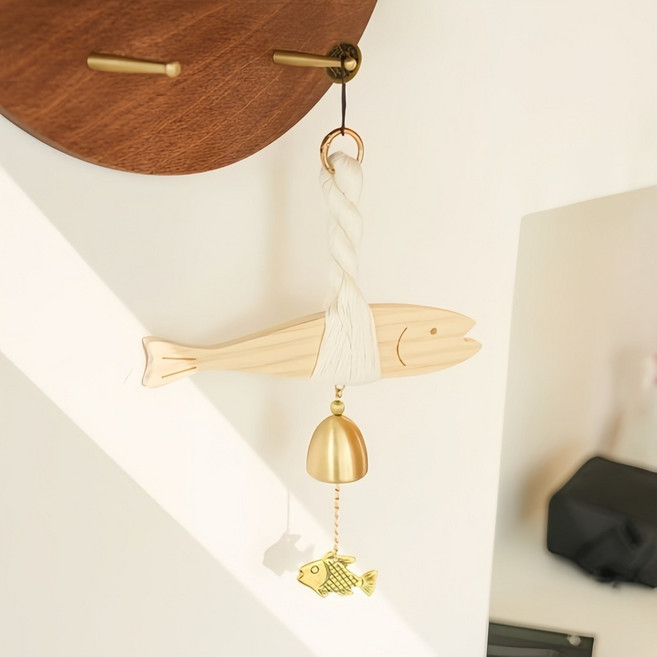 액막이 명태 현관 액막이명태 집들이 선물 풍경종 개업 선물, 베이지계열