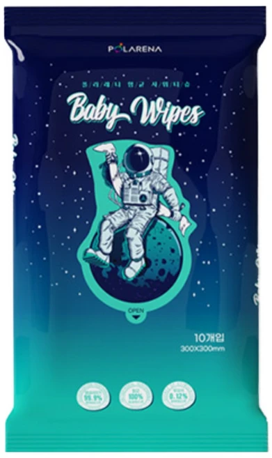 [폴라레나] 땀냄새제거 항균 무자극 샤워티슈, 60g, 10매입, 1개 - 쿠팡