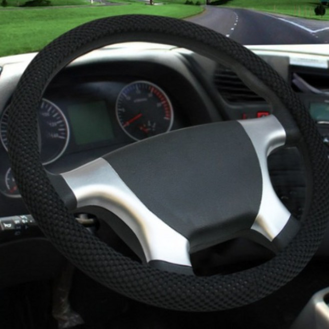 코일리룸 자동차 차량용 메쉬 핸들커버 여름 370 380 전차종, 블랙