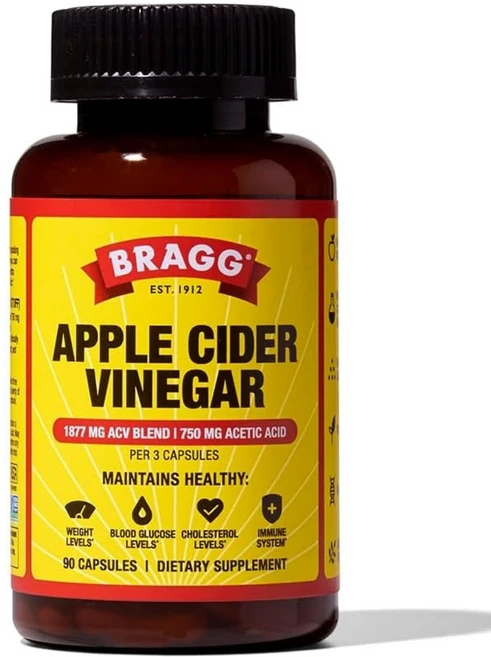 브래그 사과식초 아연D 90캡슐 면역 건강, 90정, 1개 - 쿠팡