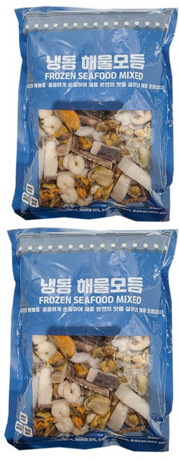 모둠 해물 믹스 냉동 해물모듬 깔끔 손질, 4개, 600g