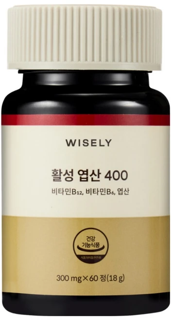 와이즐리 혈액건강 특허받은 활성형 엽산, 60정, 1개 - 쿠팡