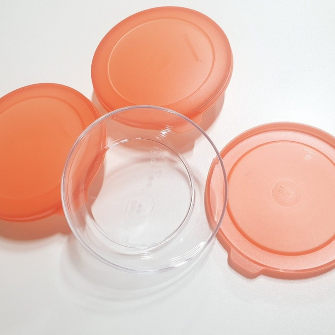 타파웨어 크리스탈 반찬통 투명반찬통 크리스탈보울 410ml 3P (508), 1세트