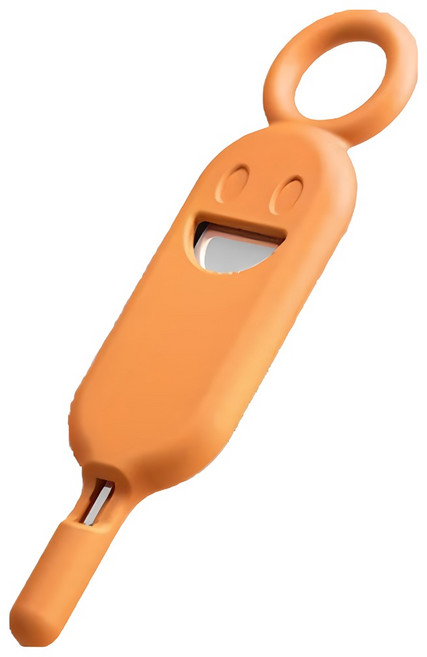 올인원 휴대폰 스마트폰 유심핀 유심교체핀 유심칩 수납키링 유심빼는핀, 오렌지, 1개