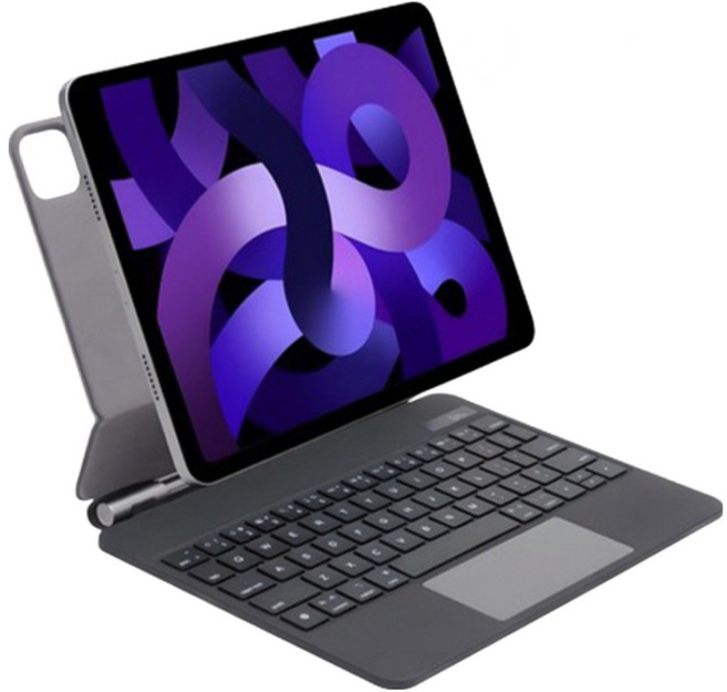 아이패드 에어 M4 8세대 M3 7세대 M2 6세대 13인치 프로 12.9인치 공용 한국어 호환 매직키보드 케이스+마그네틱 부착필름, 화이트, 1개