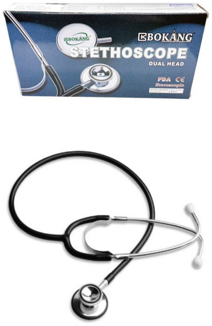 Bokang 보강 단면 양면 듀얼 청진기 실습용청진기 간호사청진기, 1개