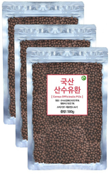 신영몰 국산 산수유환 국내산 산수유열매 사용, 3개, 500g