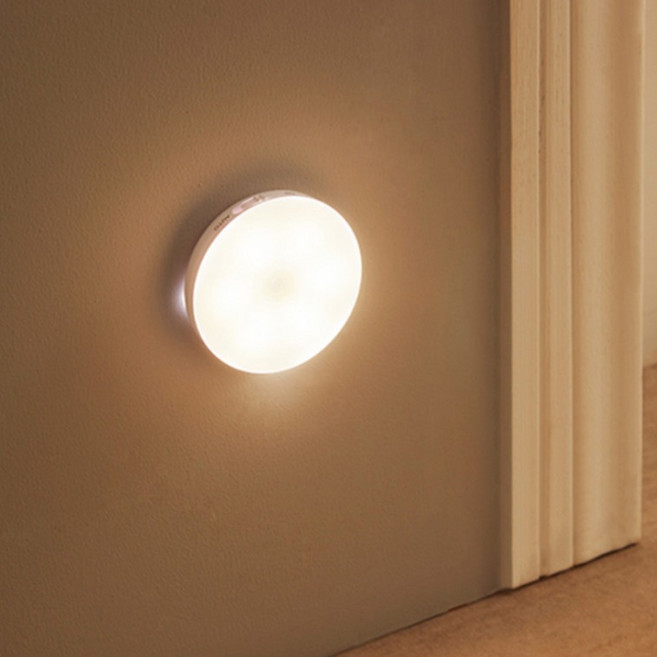 충전식 LED 센서등 무선 원형 스탠다드사각 바게트와이드 부착식 옷장 신발장 현관 조명 동작감지, 주광색(백색), 1개