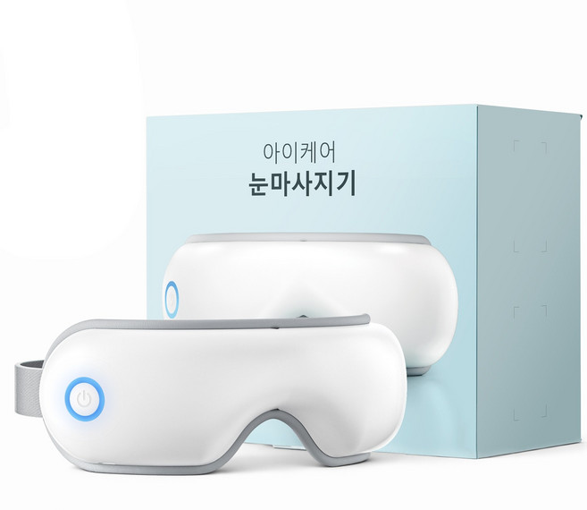 크린조 눈마사지기 3D 마사지기 무선 온열 눈 피로 완화 에어쿠션 블루투스 뮤직 지원 EM01, 하얀색