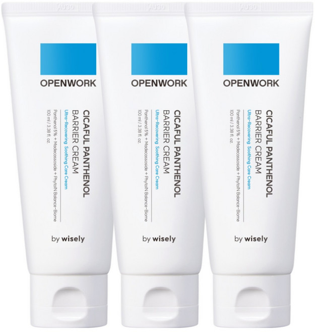 와이즐리 시카풀 판테놀 진정 보습 크림, 3개, 100ml