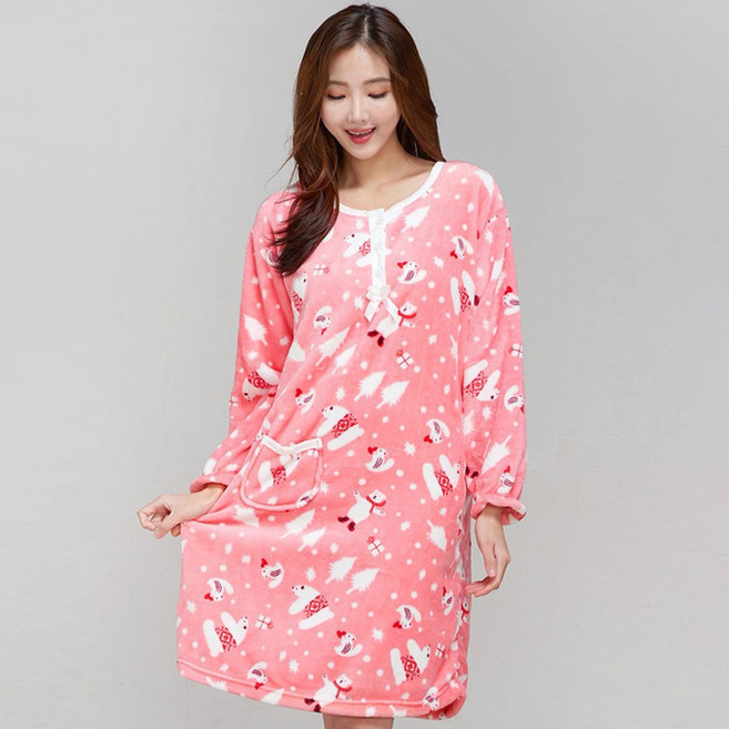 이라인 인조밍크 수면원피스 잠옷 8종 택1