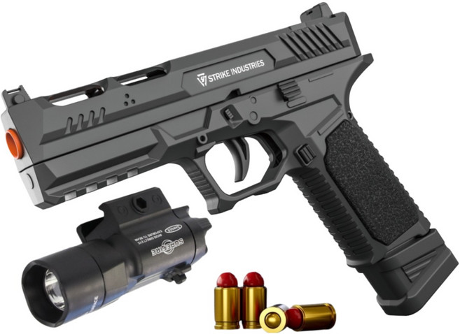 에볼기어 아카데미 탄피배출 너프건 자동연사 버섯탄 장난감 총 패키지 SIG17, 1개, 블랙