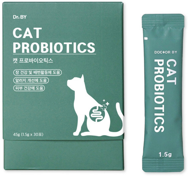 닥터바이 캣프로바이오틱스 고양이유산균 장건강 면역력 배변활동 영양제, 1개, 장건강/유산균, 30회분