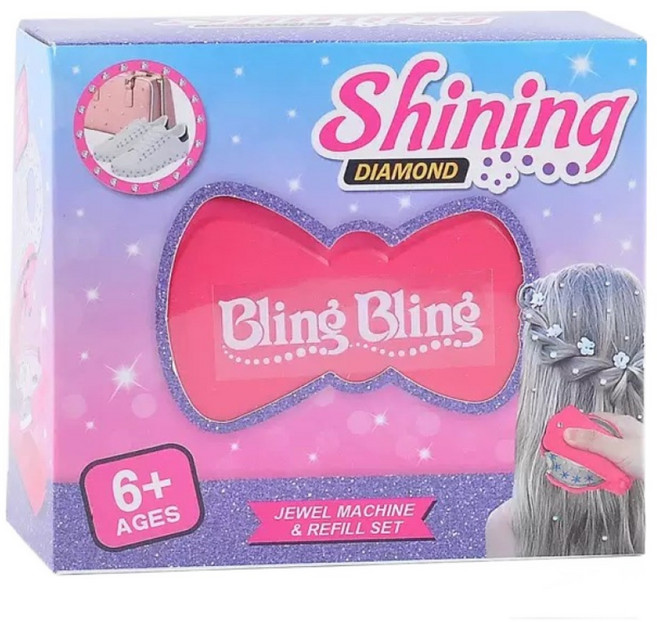 Shining Bling Bling 다이아몬드 장식기 머리꾸미기 DIY 파티 소품 세트, 1개, 1개