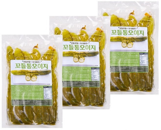 이배모매 한식명장 반찬 꼬들 통 오이지, 4개, 700g