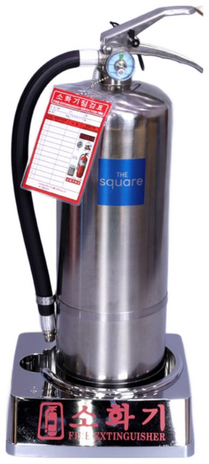 업소용 주방용 강화액 K급 소화기 3L + 점검표 + 크롬받침대, 1세트